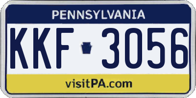 PA license plate KKF3056