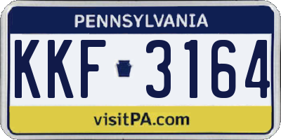 PA license plate KKF3164