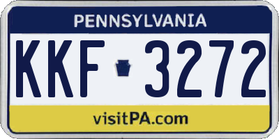 PA license plate KKF3272