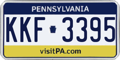 PA license plate KKF3395