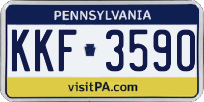PA license plate KKF3590