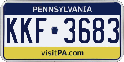 PA license plate KKF3683