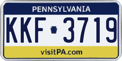 PA license plate KKF3719