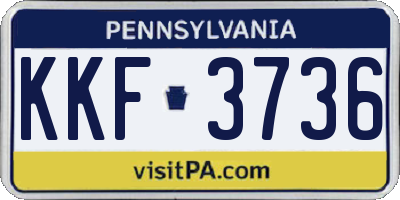 PA license plate KKF3736