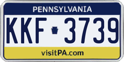 PA license plate KKF3739