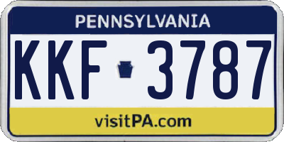 PA license plate KKF3787