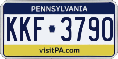 PA license plate KKF3790