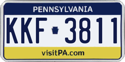 PA license plate KKF3811