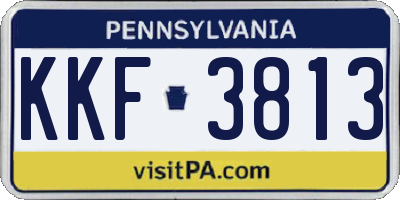PA license plate KKF3813