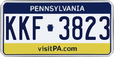 PA license plate KKF3823