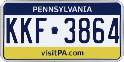 PA license plate KKF3864