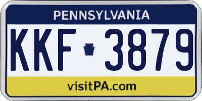 PA license plate KKF3879