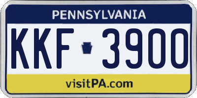 PA license plate KKF3900