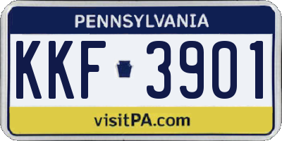 PA license plate KKF3901