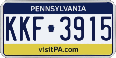 PA license plate KKF3915