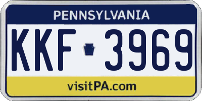 PA license plate KKF3969