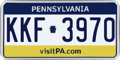 PA license plate KKF3970