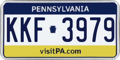 PA license plate KKF3979