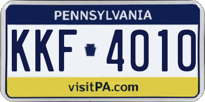 PA license plate KKF4010