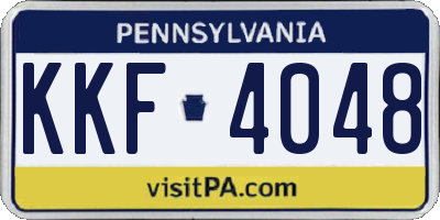 PA license plate KKF4048