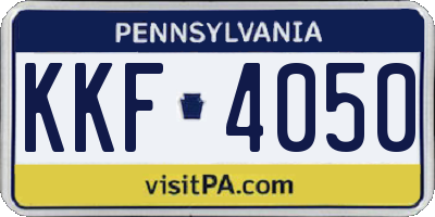 PA license plate KKF4050