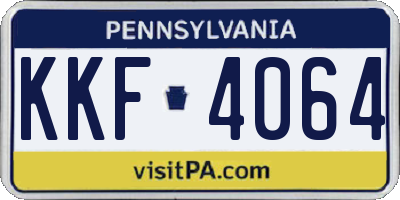 PA license plate KKF4064
