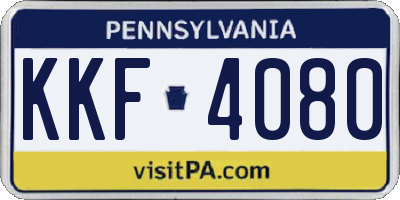 PA license plate KKF4080