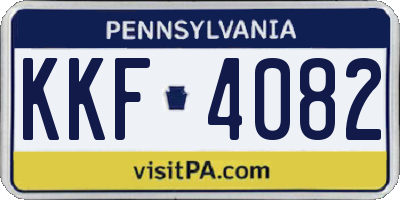 PA license plate KKF4082