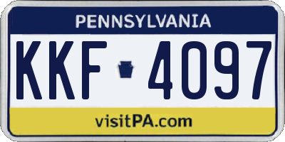 PA license plate KKF4097