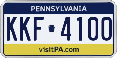 PA license plate KKF4100
