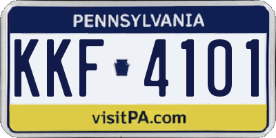 PA license plate KKF4101