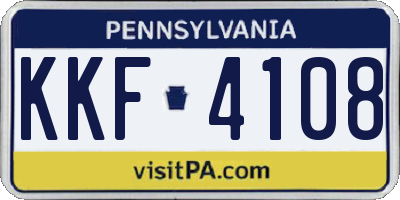PA license plate KKF4108