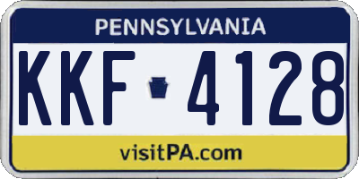 PA license plate KKF4128