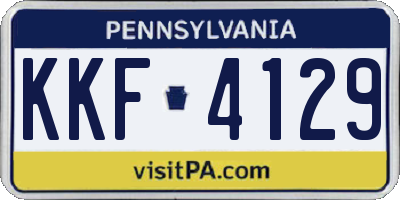 PA license plate KKF4129