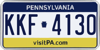 PA license plate KKF4130