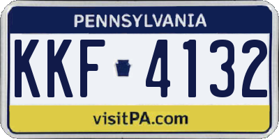 PA license plate KKF4132