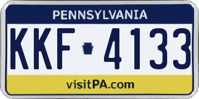 PA license plate KKF4133