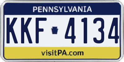 PA license plate KKF4134