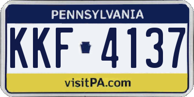 PA license plate KKF4137