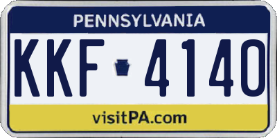PA license plate KKF4140