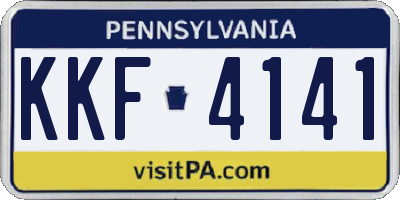 PA license plate KKF4141