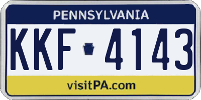 PA license plate KKF4143