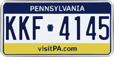 PA license plate KKF4145