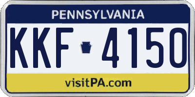 PA license plate KKF4150