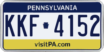 PA license plate KKF4152