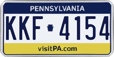 PA license plate KKF4154