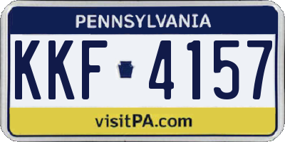 PA license plate KKF4157