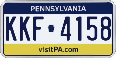 PA license plate KKF4158