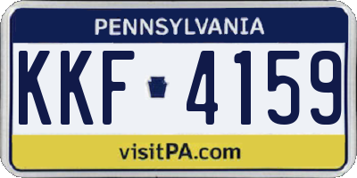 PA license plate KKF4159