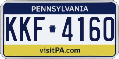 PA license plate KKF4160